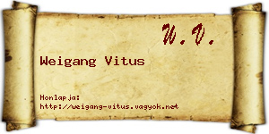 Weigang Vitus névjegykártya